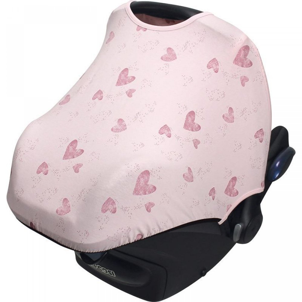 Dooky Ηλιοπροστασία με UV προστασία για κάθισμα αυτοκινήτου 0+ Pink Heart