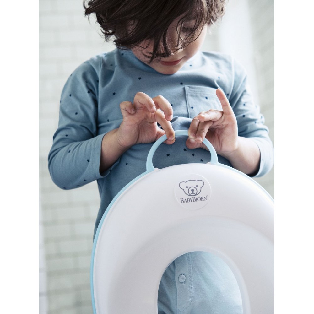 BabyBjörn εκπαιδευτικό κάθισμα τουαλέτας λευκό με γαλάζιο περίγραμμα