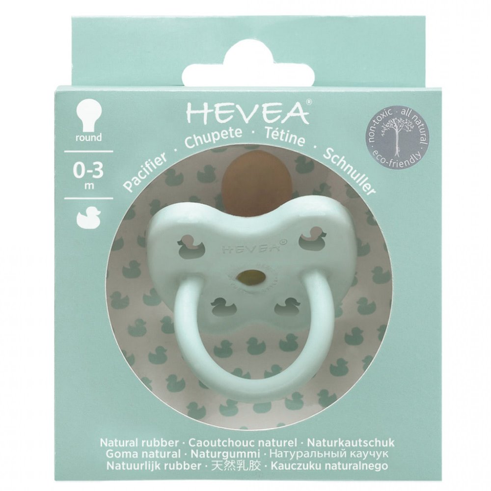 Hevea πιπίλα Mellow mint 0-3 μηνών - ορθοδοντική από φυσικό καουτσούκ