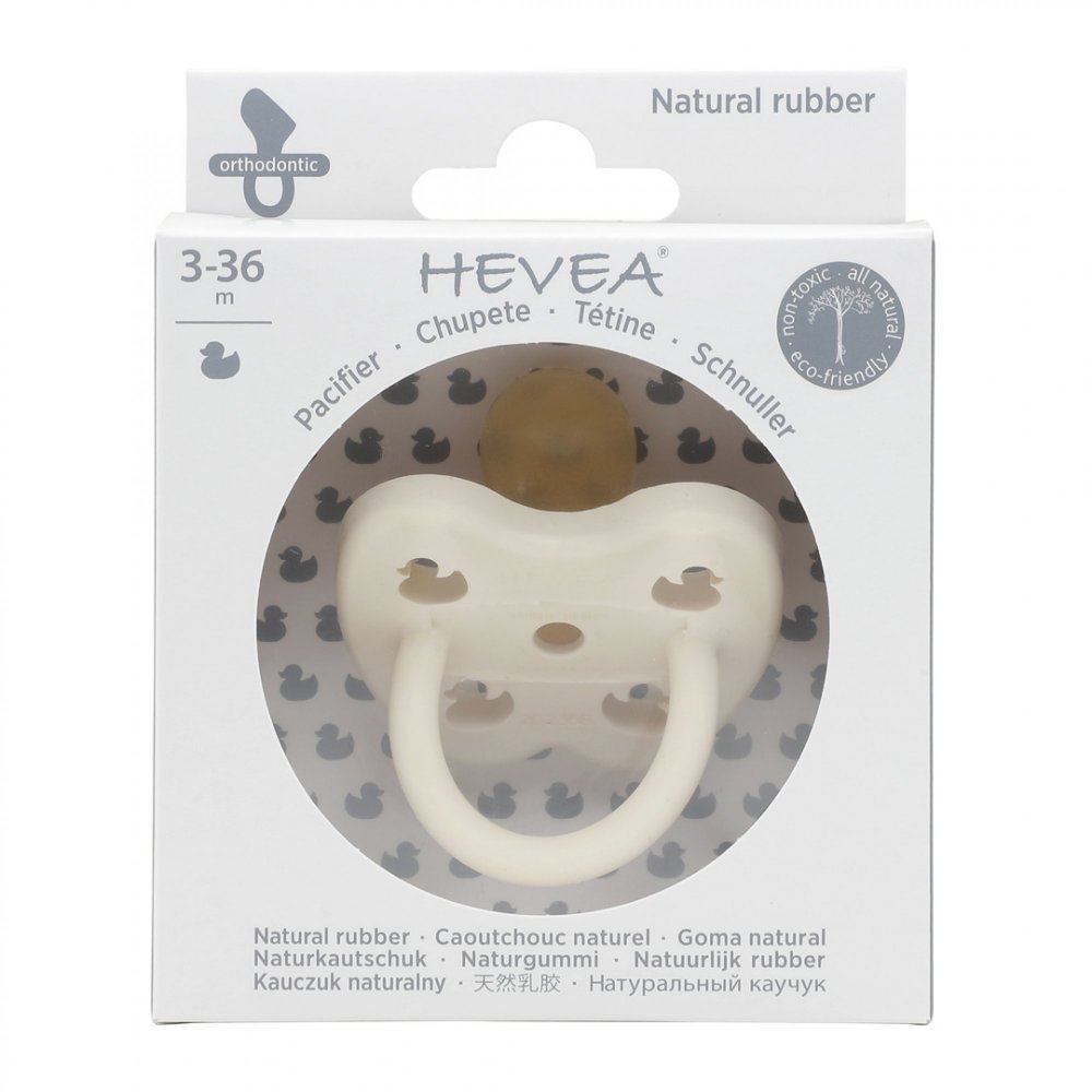 Hevea πιπίλα Snow White 3-36 μηνών - ορθοδοντική από φυσικό καουτσούκ
