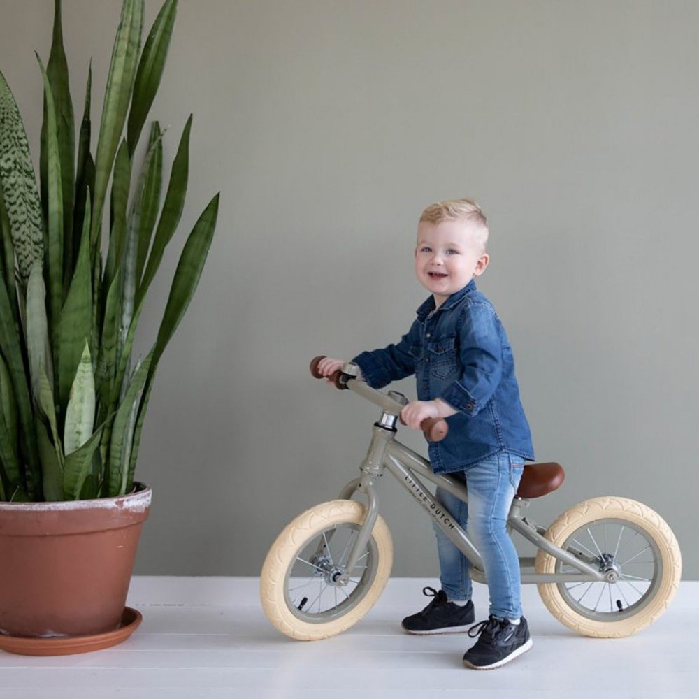 Little Dutch Μεταλλικό ποδήλατο ισορροπίας Olive