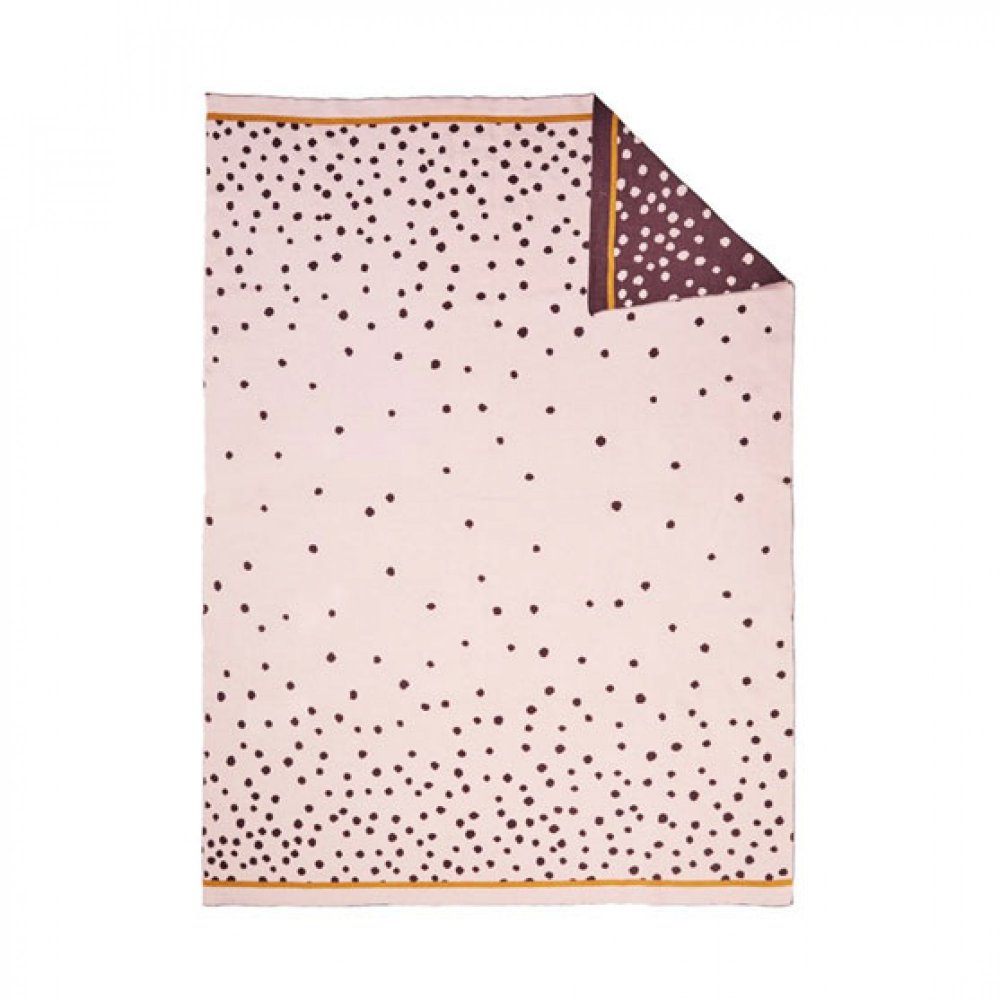 Κουβέρτα Πλεκτή Happy Dots Powder 80 x 100 εκ.  Ροζ