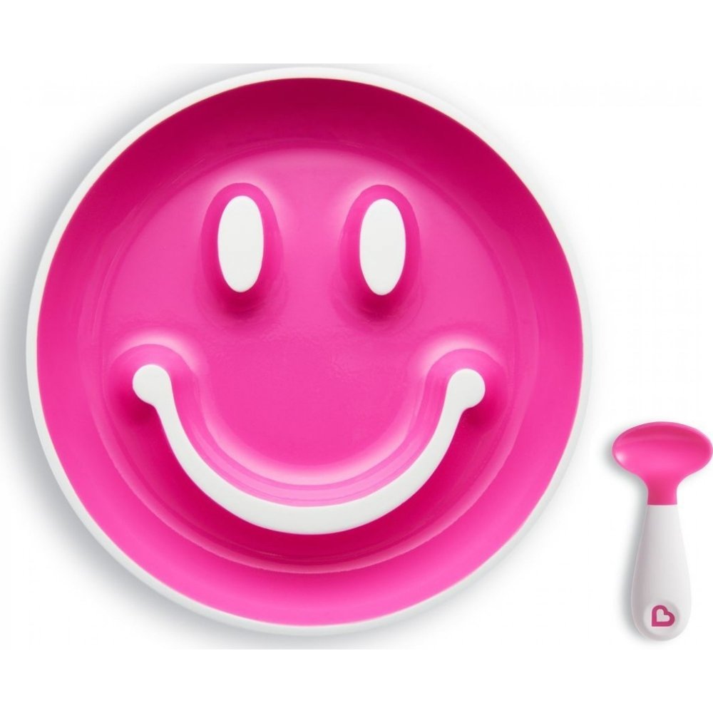 Munchkin Smile 'n Scoop Σετ Φαγητού Ροζ