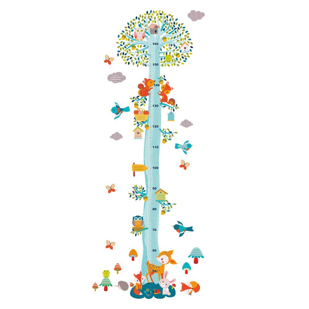 Djeco Αυτοκόλλητο αναστημόμετρο "Ζωάκια στο δέντρο"