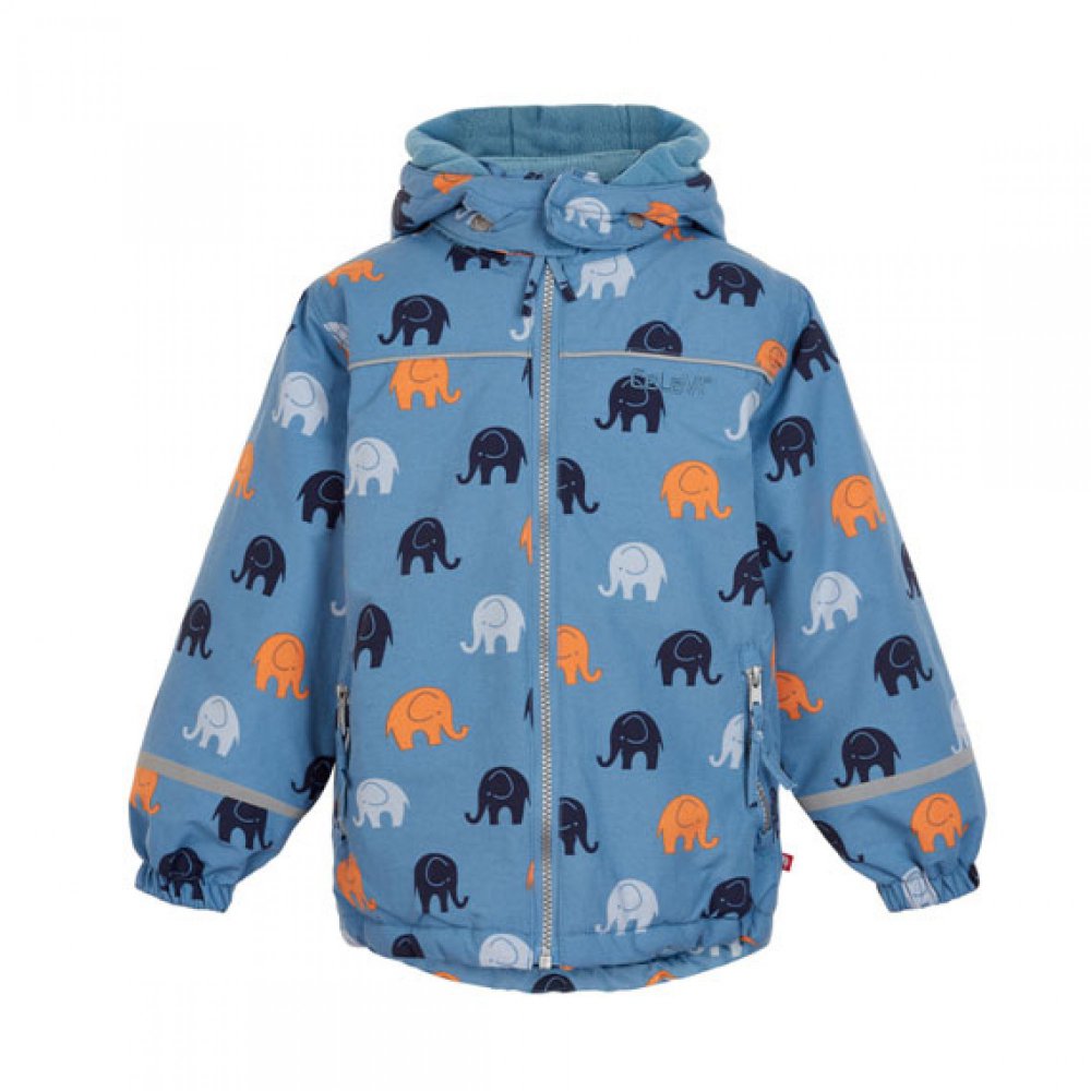 Παιδικό μπουφάν με σχέδιο πορτοκαλί ελεφαντάκι