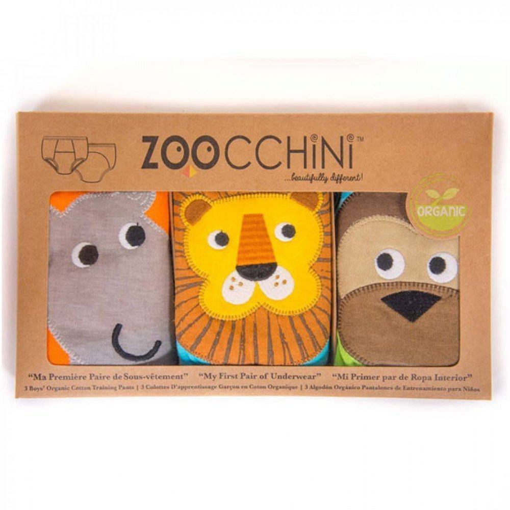 Zoocchini σετ 3 εσώρουχα εκμάθησης για αγόρια - safari 