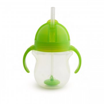 Munchkin Ποτηράκι με καλαμάκι Munchkin Click Lock Tip & Sip Straw Cup green